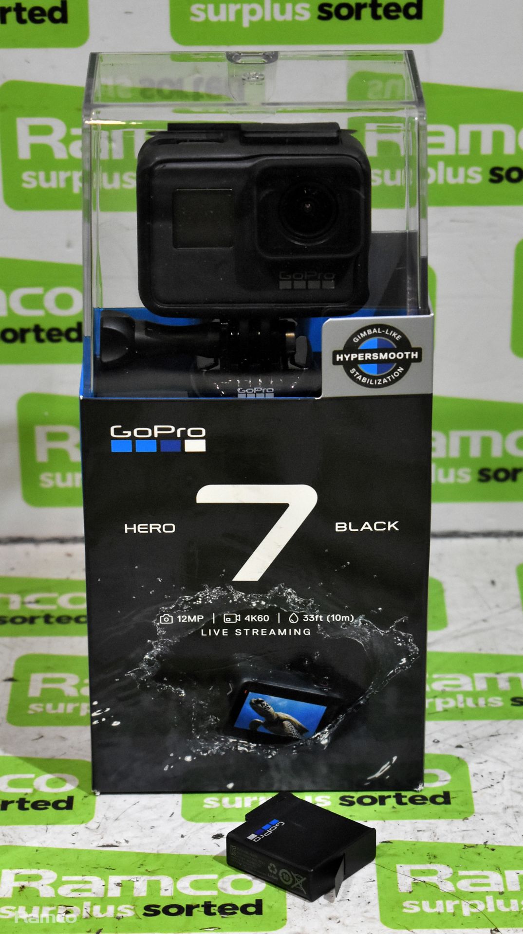 GoPro HERO7 - 12MP waterproof digital action camera with touch screen 4K HD Video with battery