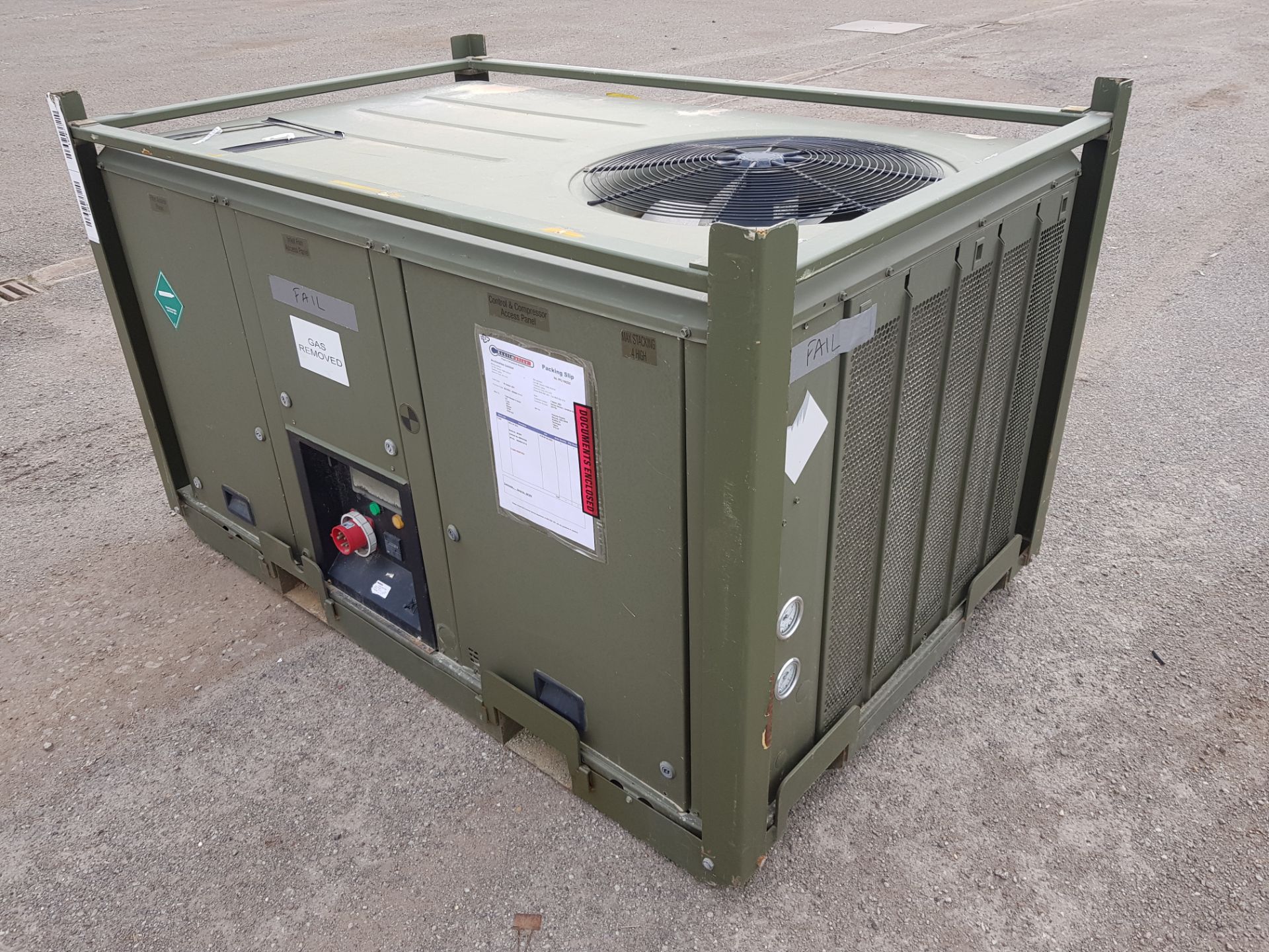 Acclimatise 15kW cooling or heating Environment Control Unit (ECU) - W 1810 x D 1180 x H 1010mm