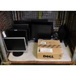 11x Computer monitors - Acer, LG and Dell