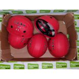 5x Rockstar Camp helmets - red - size: 53-60cm