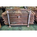 41x Wooden benches with metal folding legs - L 1800 x W 250 x H 520 mm