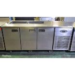 Foster Pro 1/3 H-A 3 door counter fridge with drop in trays