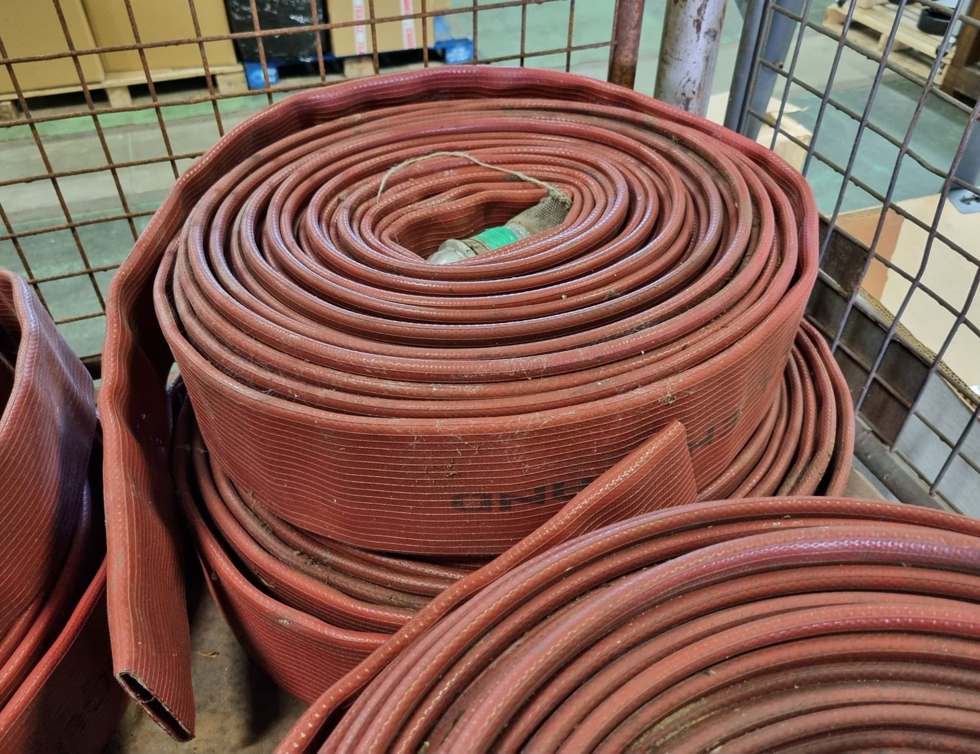 8x Angus Duraline 70mm lay flat hoses with single coupling - approx 20m in length - Image 6 of 6
