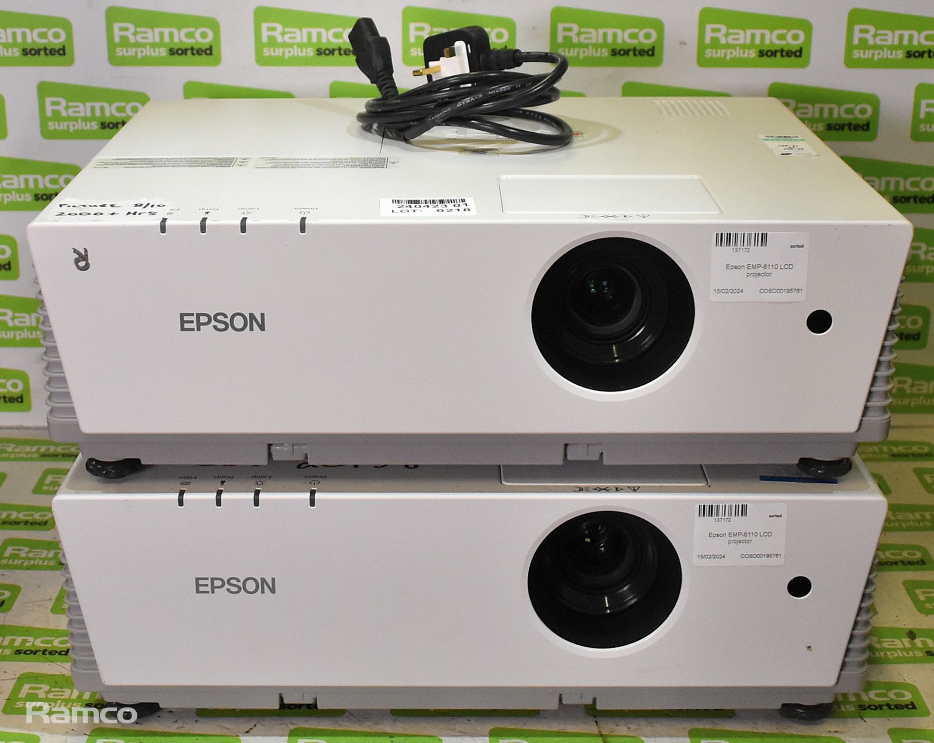 2x Epson EMP-6110 LCD projectors