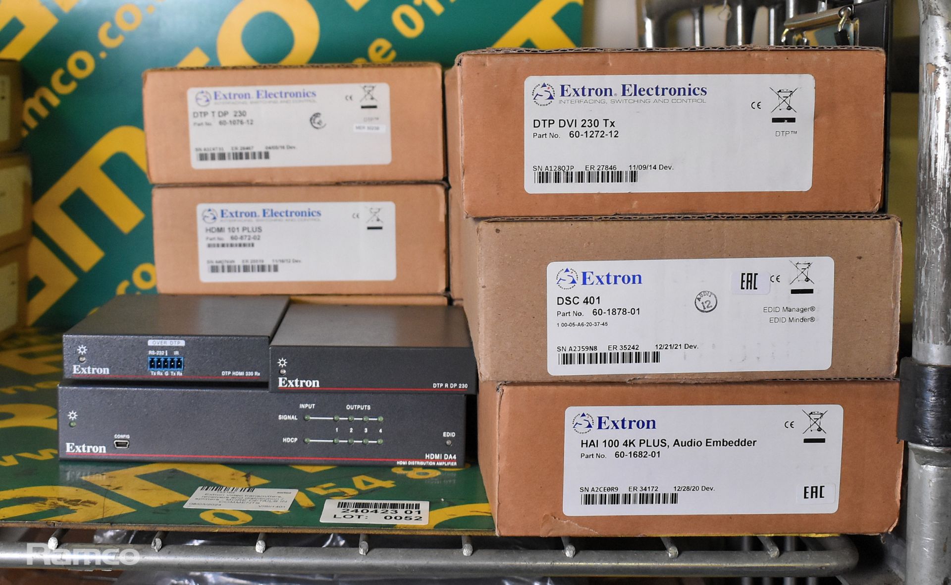 Extron video transmitters, receivers and distribution / splitters - full details in description