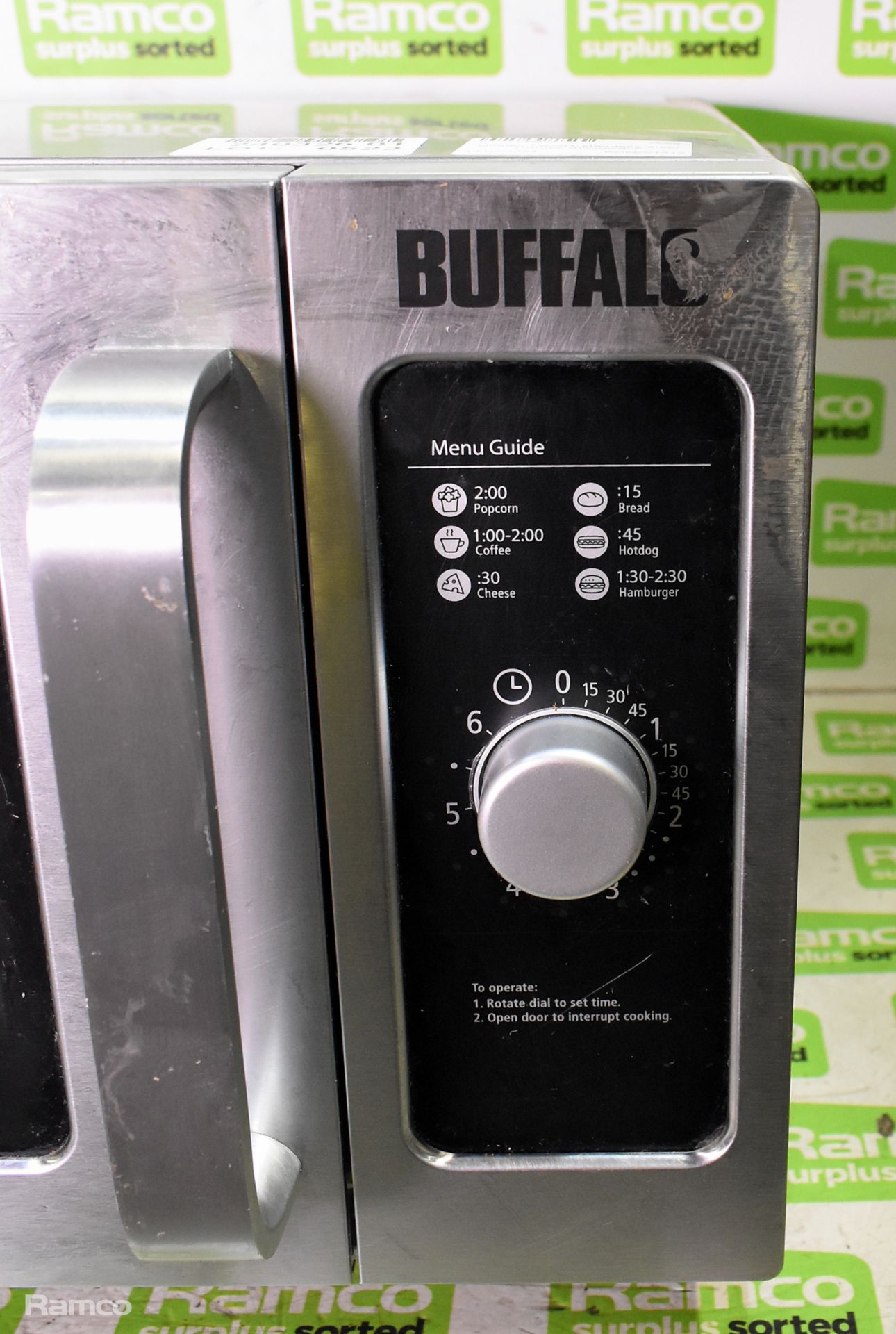 Buffalo FB861 stainless steel 1000W microwave - Image 4 of 6