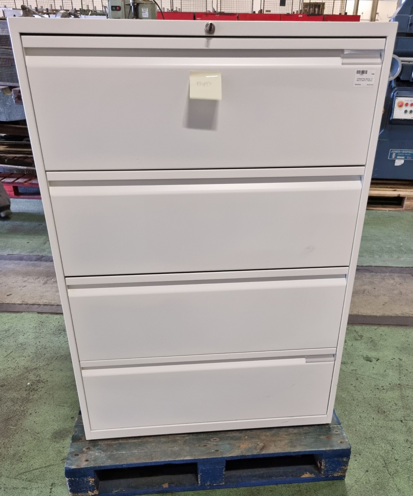 4 drawer filing cabinet - W 900 x D 480 x H 1300mm