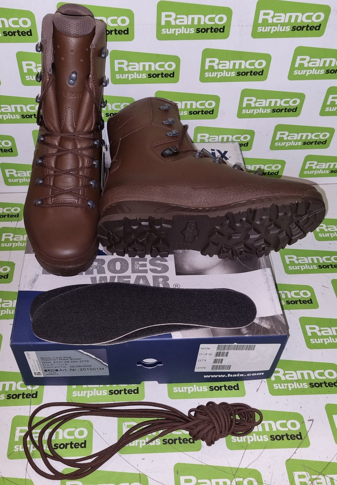 18x pairs of Haix cold wet weather boots - Size 10M