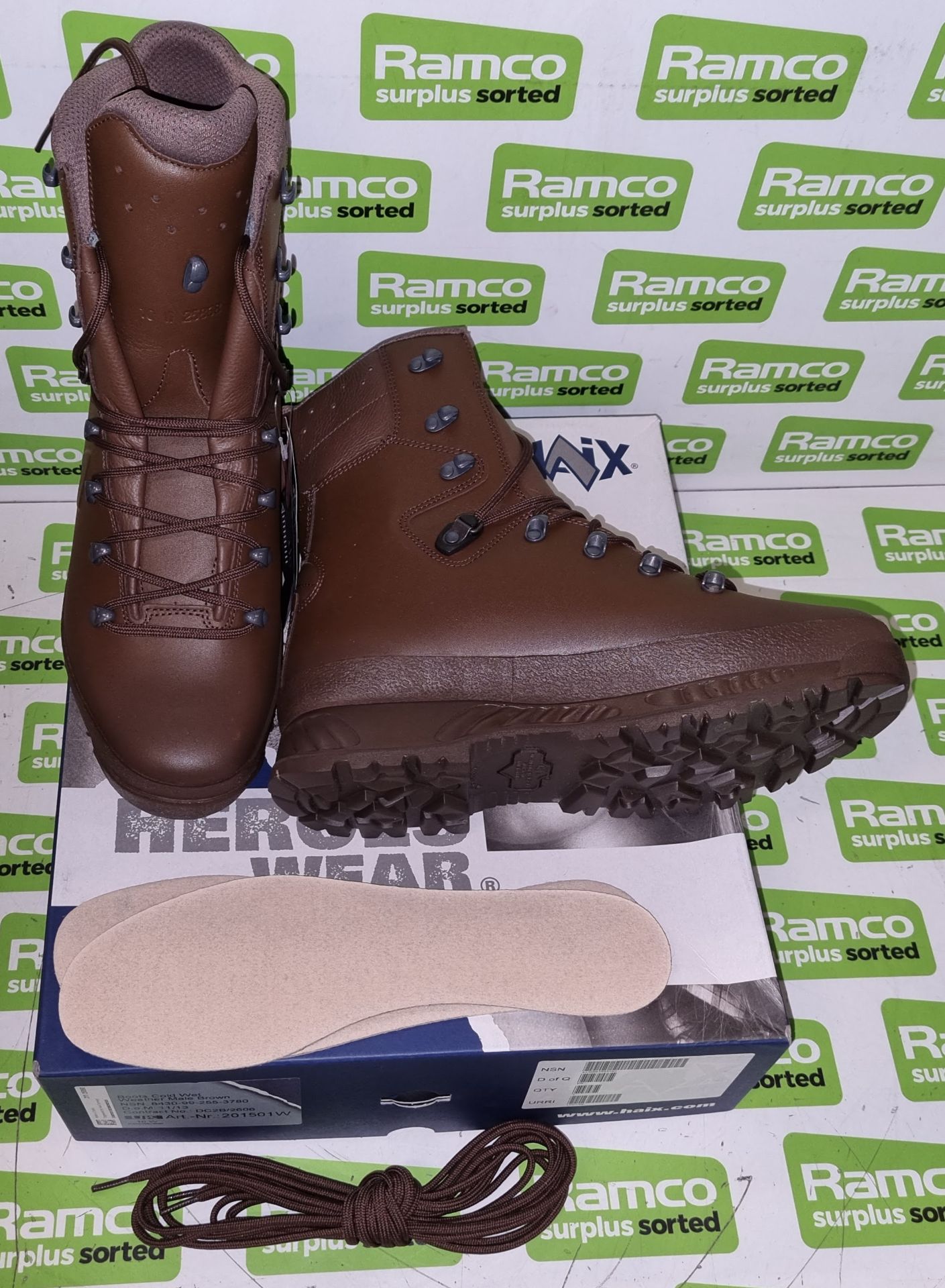 19x pairs of Haix cold wet weather boots - Size 10W