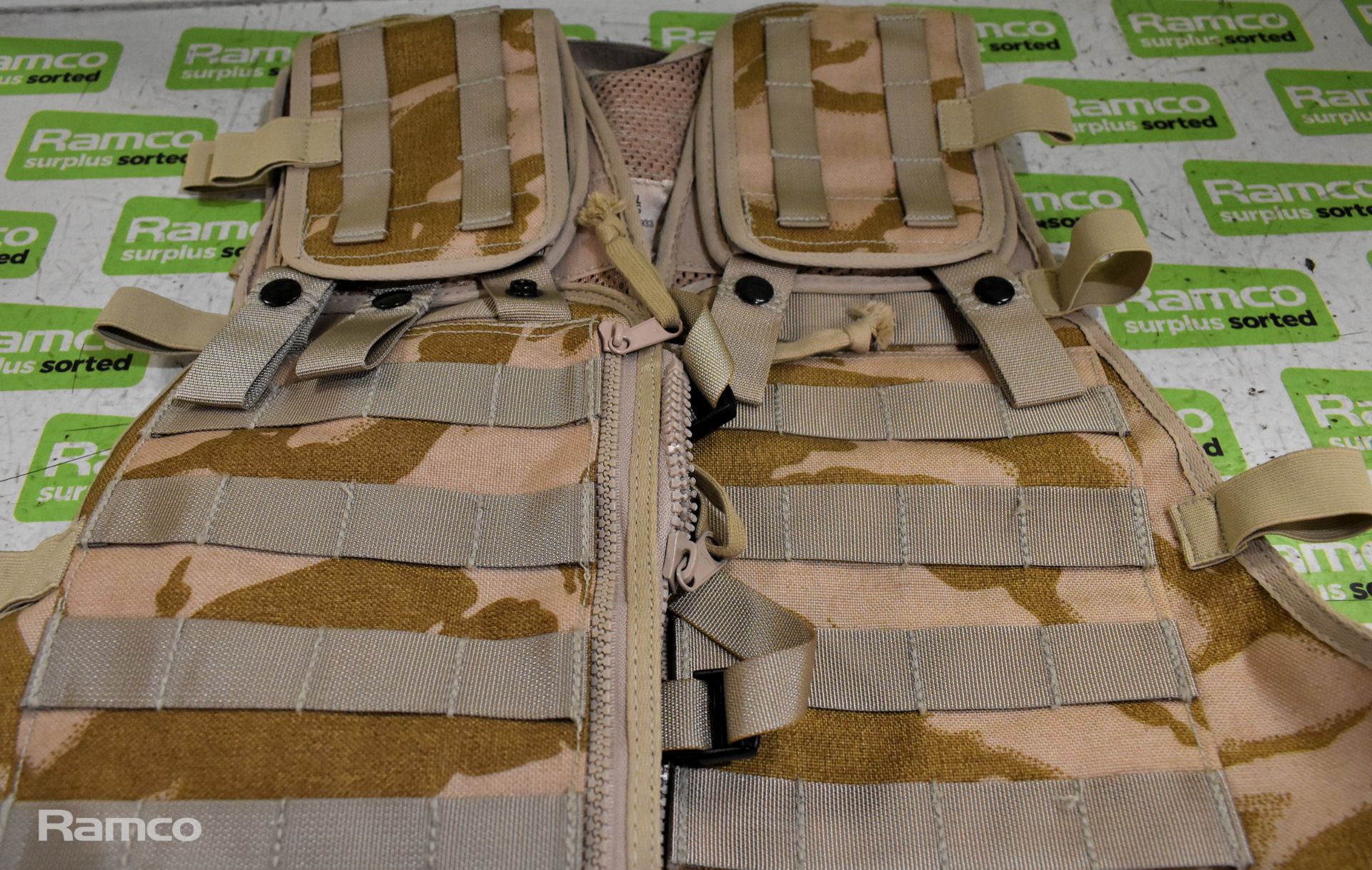 British Army Desert body armour covers,British Army Desert vest with pouches - see description - Image 3 of 6