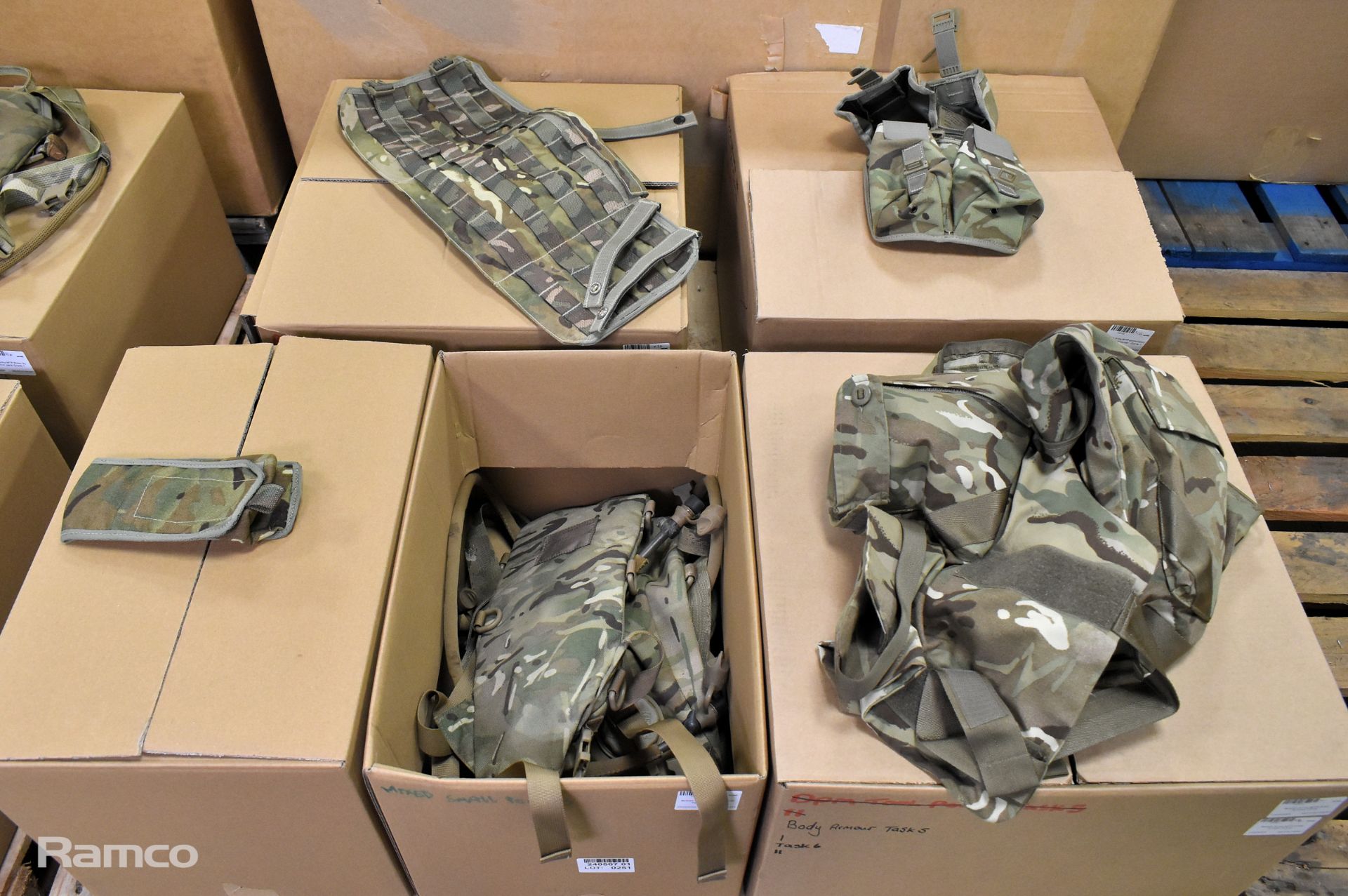 British Army body covers & ammunition pouches - see description for details