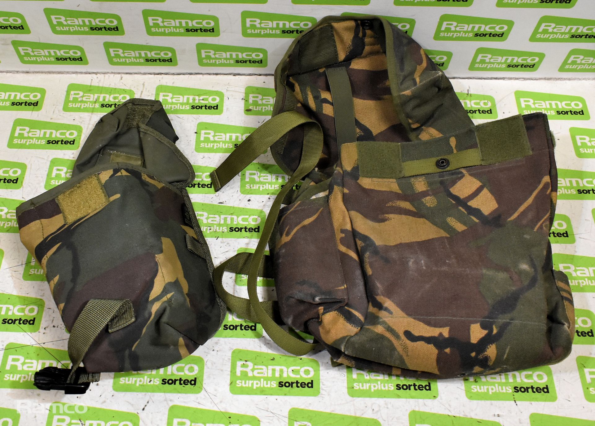 British Army DPM helmet covers, DPM combat hats, DPM cold weather caps, Mixed pouches, DPM hats - Image 10 of 12