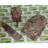 56x British Army MTP pouches - mixed types - mixed sizes - mixed grades