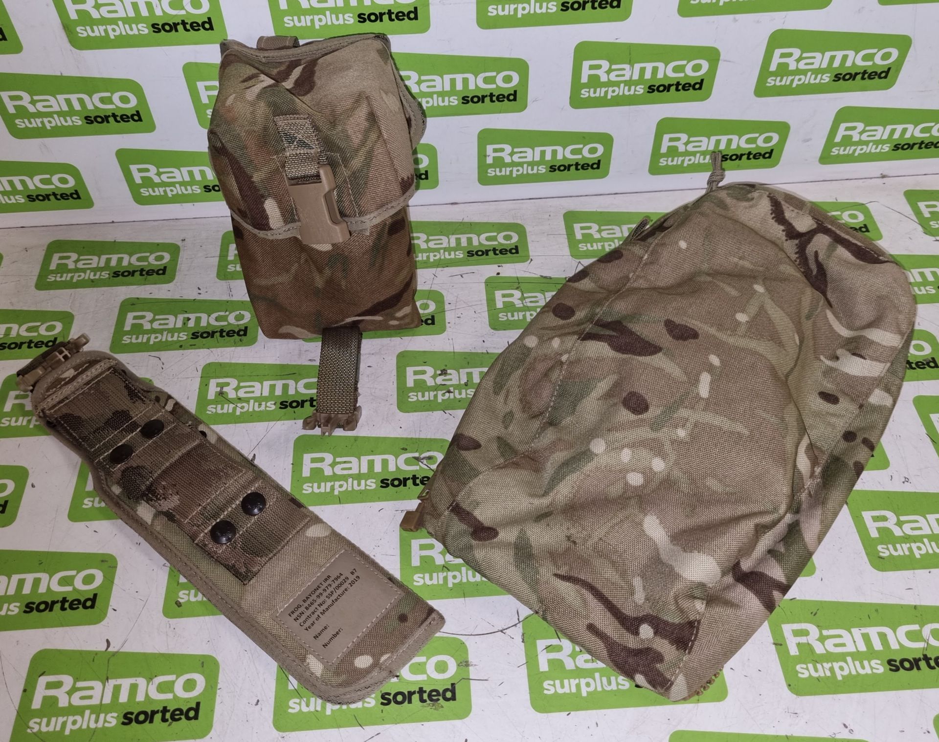 56x British Army MTP pouches - mixed types - mixed sizes - mixed grades