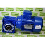 Motovario TH80A4 3 phase electric motor with Motovario NMRV 050 worm gearbox