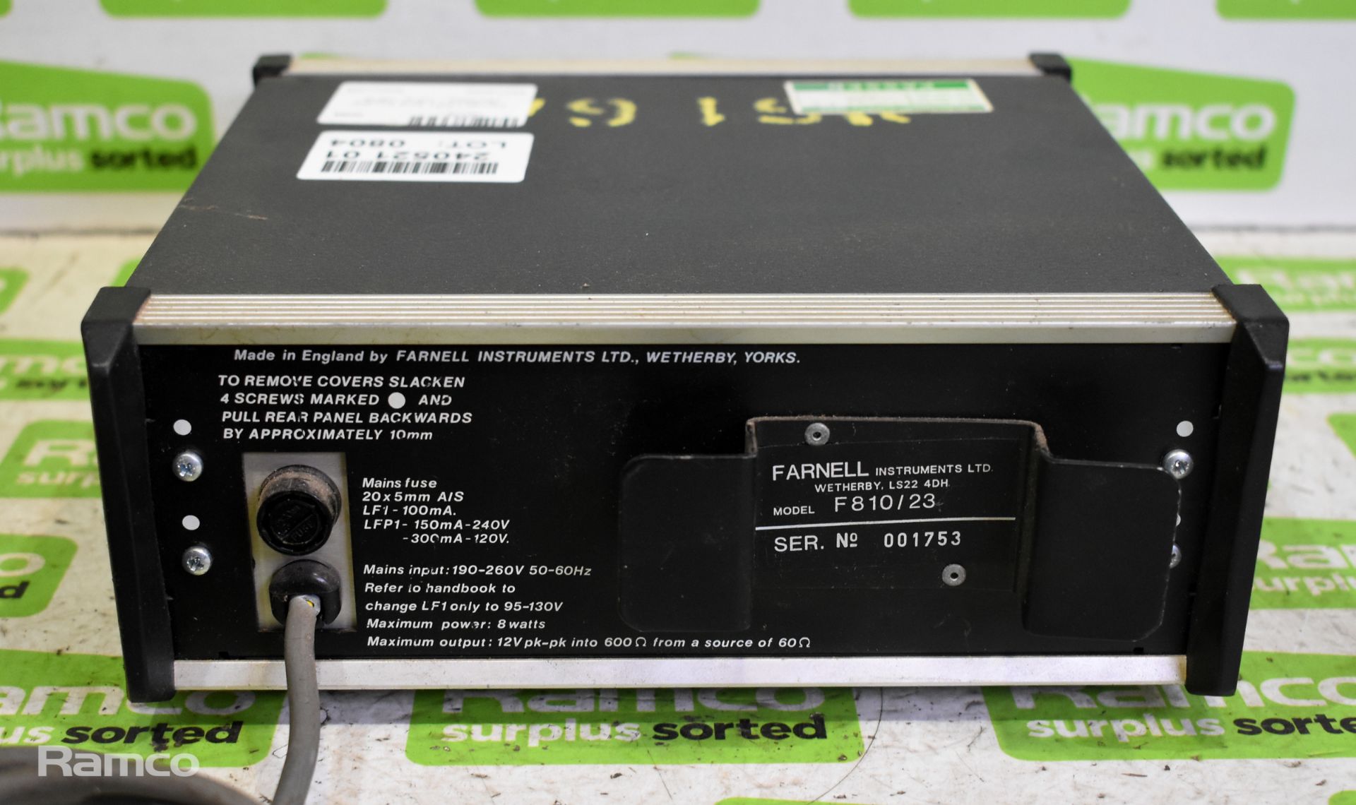 Farnell LFP1 sine square oscillator - 10Hz-1MHz - Image 3 of 3