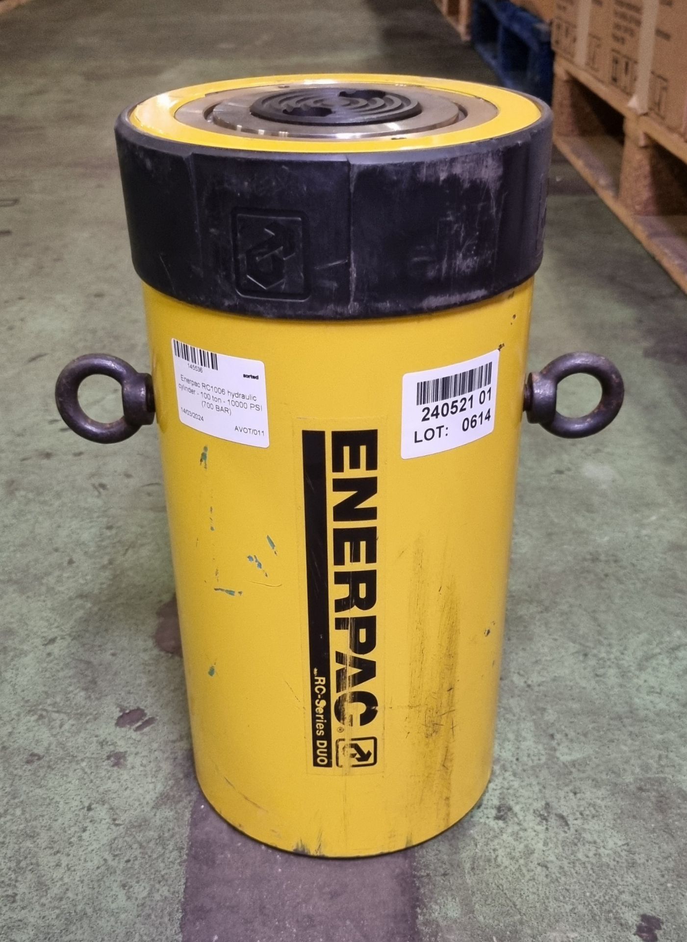 Enerpac RC1006 hydraulic cylinder - 100 ton - 10000 PSI (700 BAR)