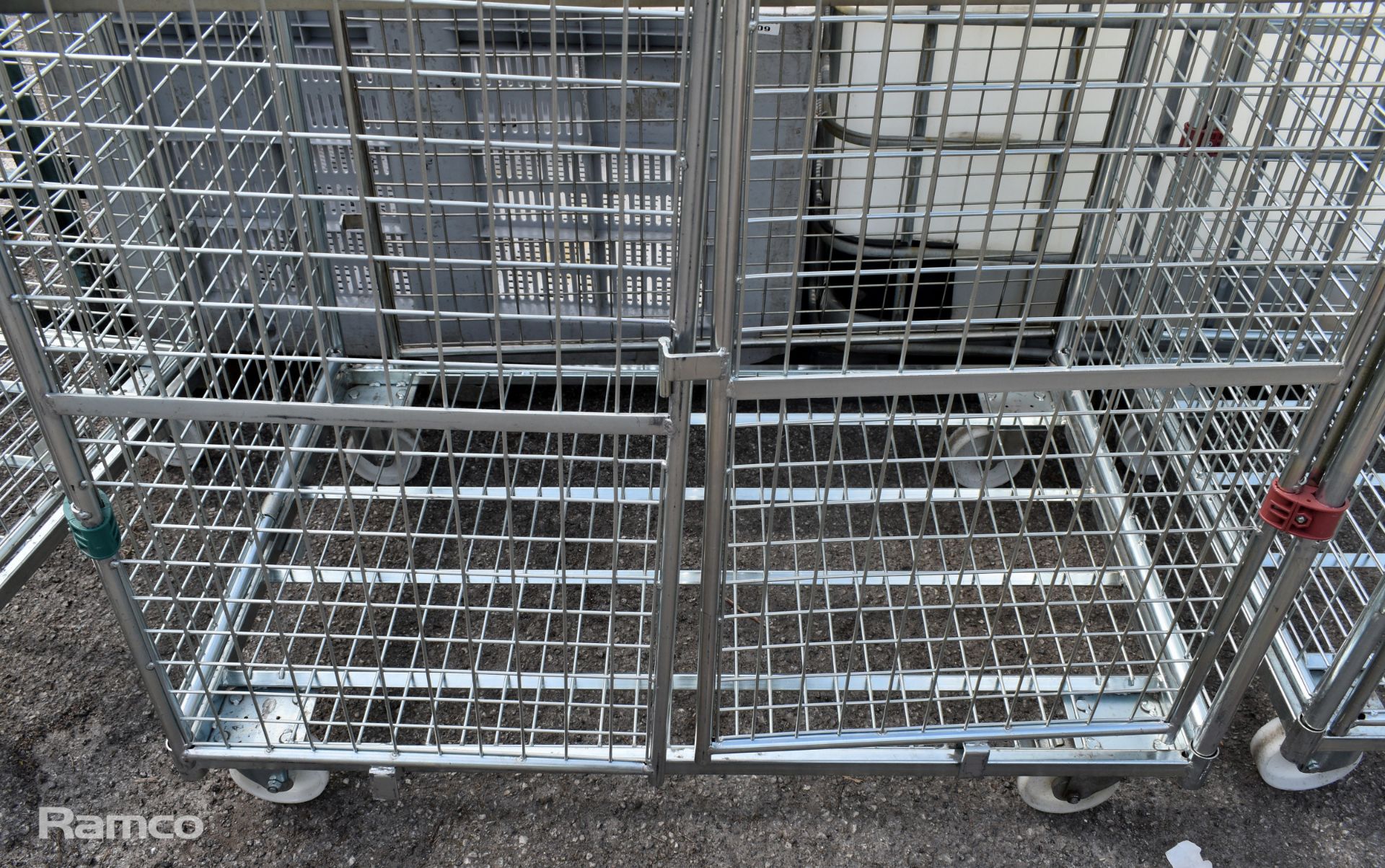 Mobile metal cage trolley - W 1200 x D 830 x H 1855mm - Bild 2 aus 3