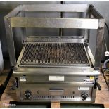 Universo PLX80 stainless steel gas chargrill with stainless steel stand - W 800 x D 800 x H 900mm