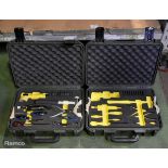 Multiple piece tool kit with foam inserts & Toolbox with foam inserts