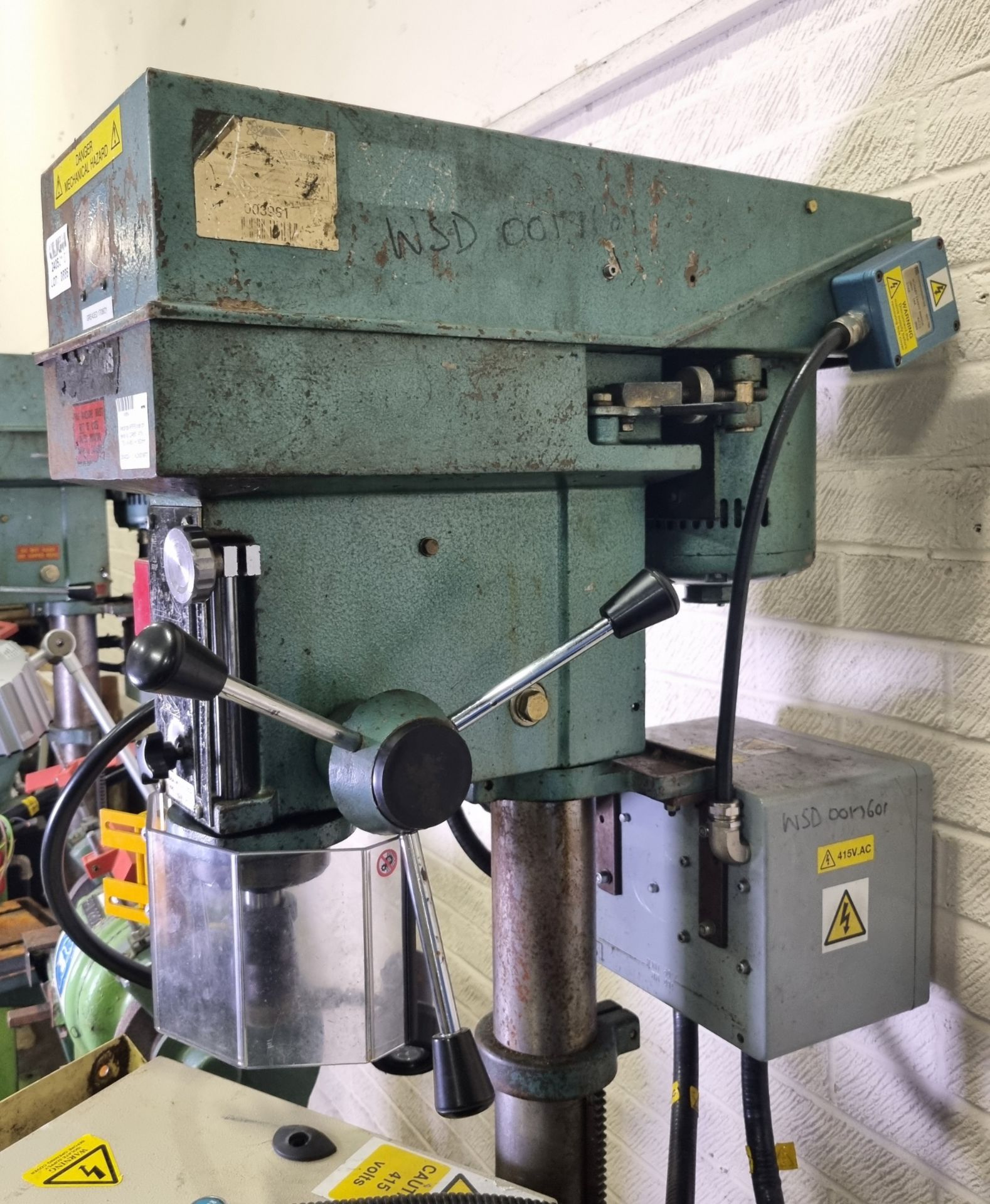 Meddings MF5FS pillar drill - Serial No: 024665 - 415V - L 750 x W 450 x H 1800mm - Image 7 of 11