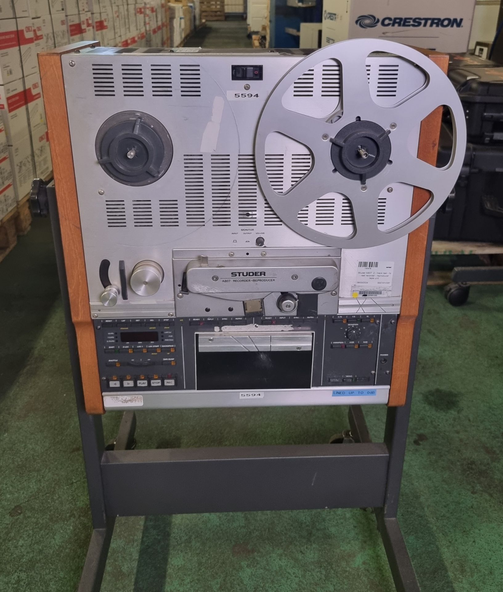 Studer A807 2 track reel to reel recorder & reproducer tape unit - Image 3 of 12