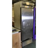 True T-19E stainless steel single door free stand fridge - W 640 x D 680 x H 2000mm