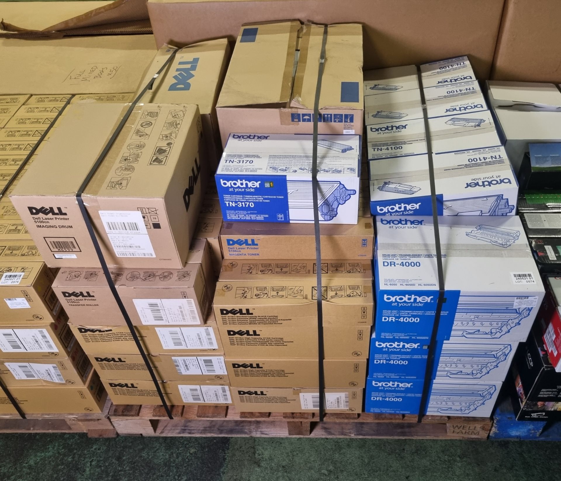 Dell and Brother toner cartridges - 5110cn, TN-4100, DR-4000 and DR3100 - approx. 90 cartridges - Image 2 of 5