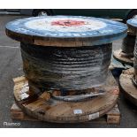 32mm 6x36 galvanised steel wire rope reel - approx weight: 1400kg