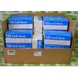26x boxes of LyncMed surgical disposable face masks - Blue - 50 pcs per box