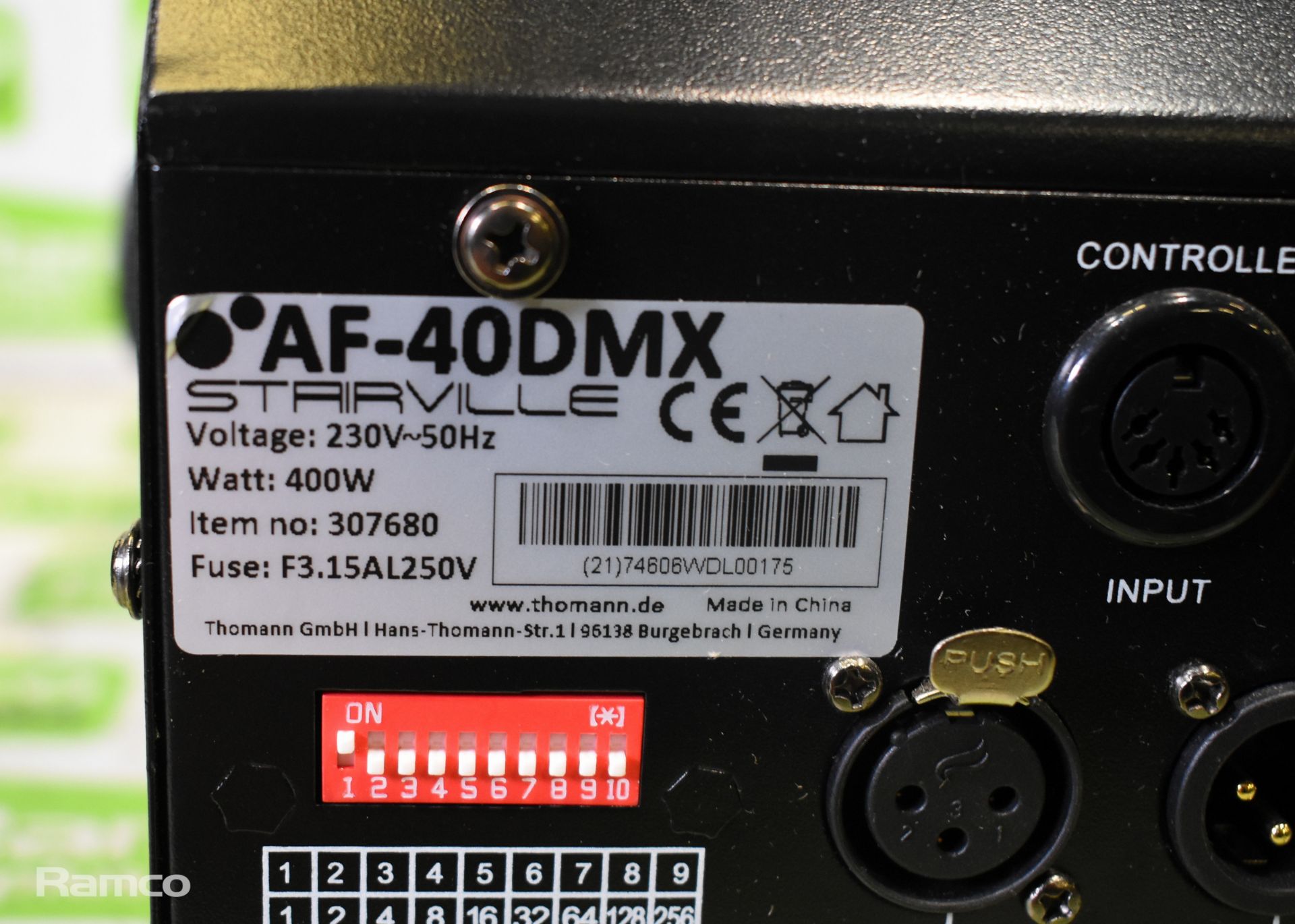 Stairville AF-40 DMX mini fog machine with remote - Image 3 of 7