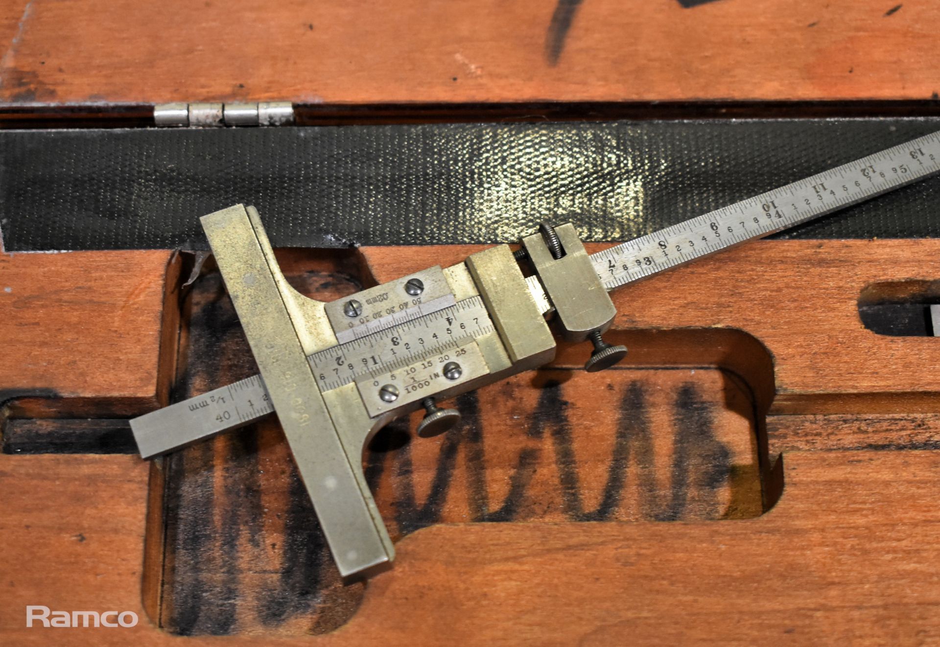 Starrett depth gauge vernier 1-310mm with case, Starrett 448 M&E vernier depth gauge - Image 2 of 6