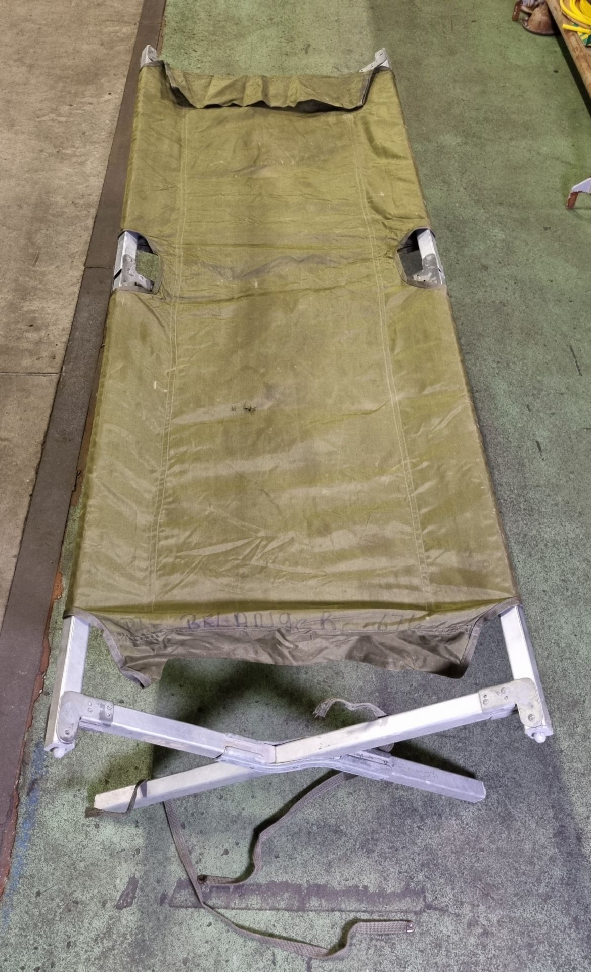 7x folding field cots - L 1900 x W 700 x H 450mm - NO END BARS - Image 3 of 6