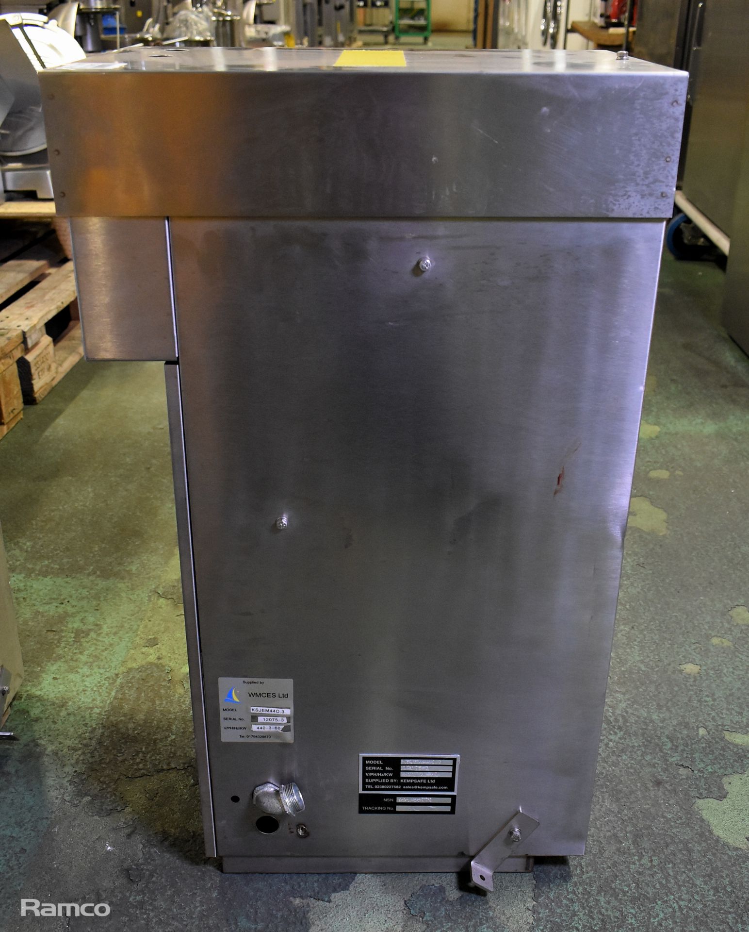 Kempsafe KSJEM440/3 stainless steel continuous water boiler/heater - Missing tap - 440V - 3ph - 60Hz - Image 3 of 3