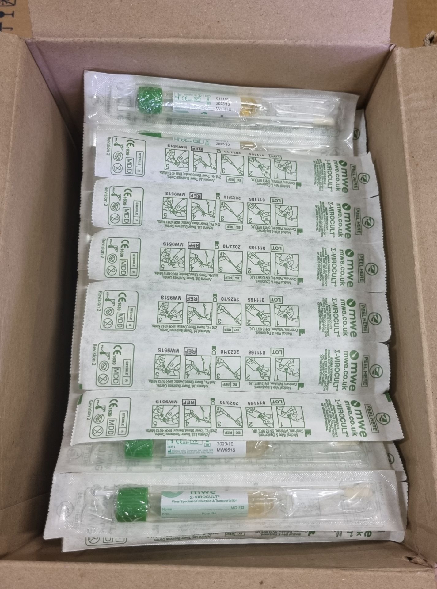 63x boxes of Mini Sigma Viorocult foam swabs in screw vial - approx. 125 units per pack - Image 4 of 4