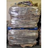 2x pallets of hessian sacks - L 700 x W 2 x H 1000mm - cut open on side