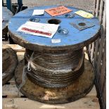 24mm 6 strand galvanised steel wire rope reel - approx weight: 150kg