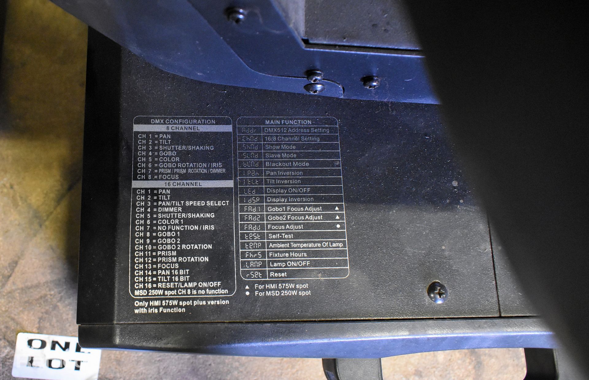 2x Acme iMove IM250S moving head profile spots - L428 x W 371 x H 466mm - POWER CABLES HAVE BEEN CUT - Image 6 of 13