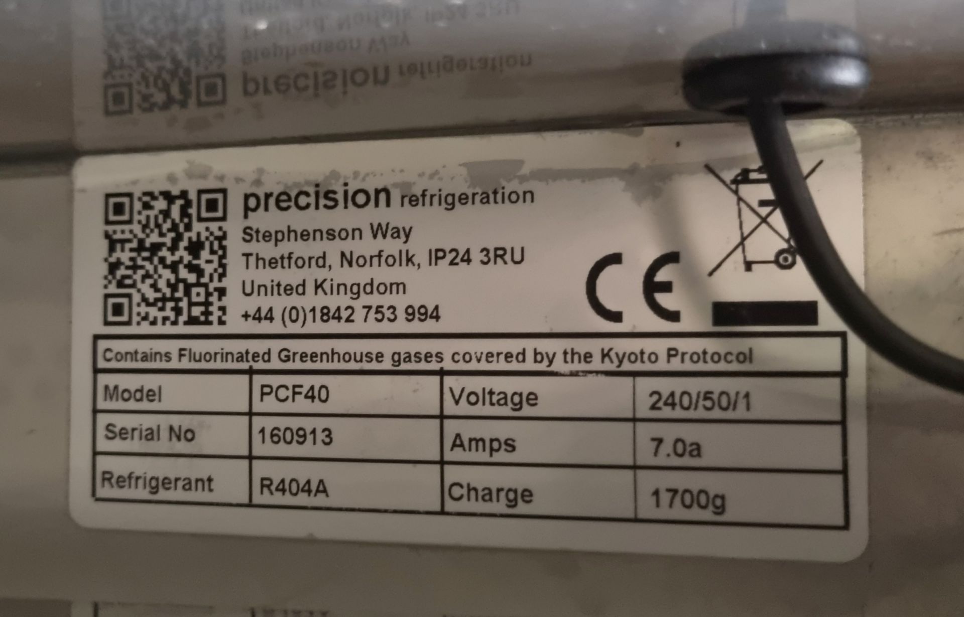 Precision PCF40 upright blast chiller - W 720 x D 820 x H 1770mm - Image 5 of 5