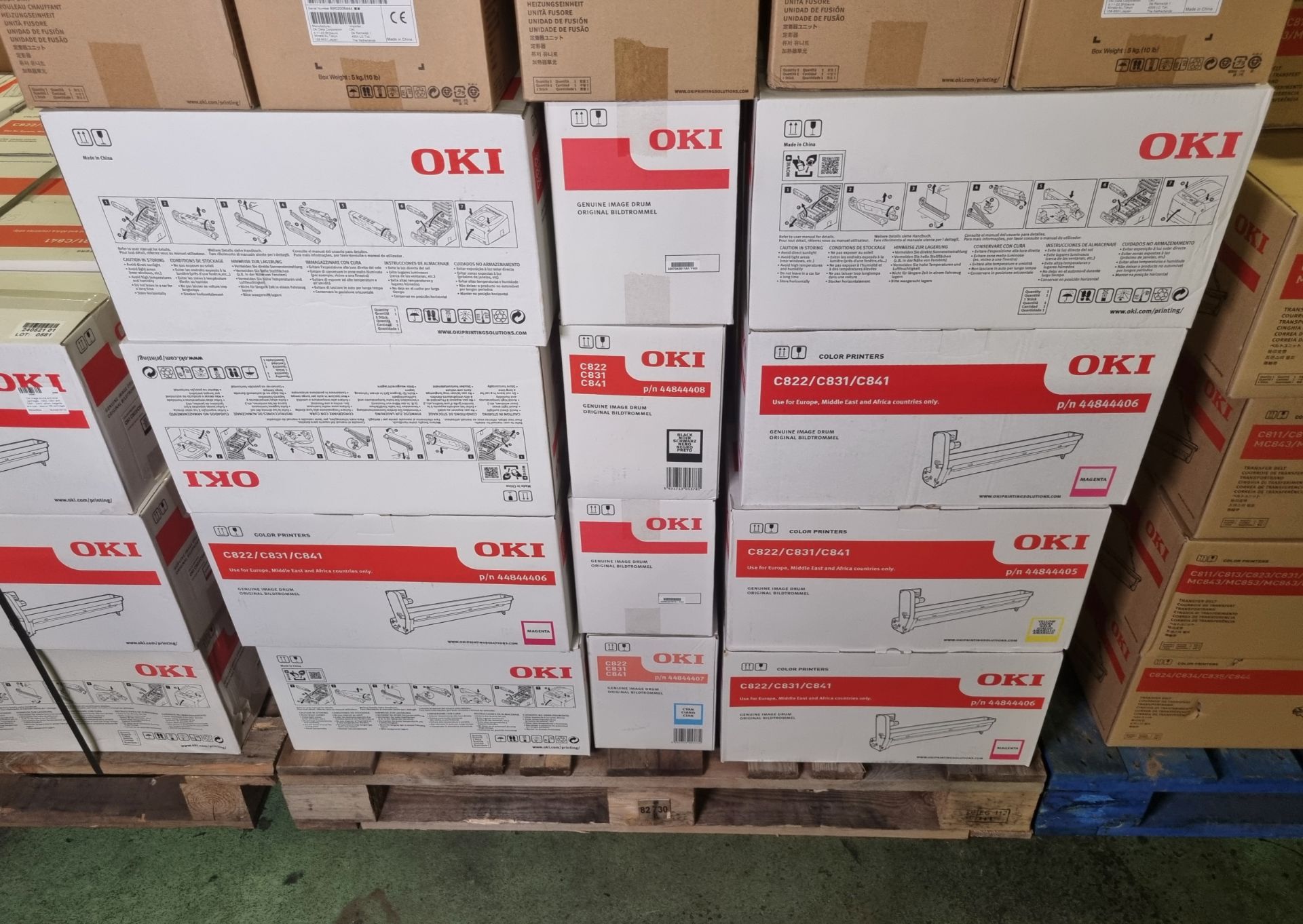 Oki image drums and fuser units - C822, C831 and C841 - black, yellow, magenta and cyan - Image 3 of 6