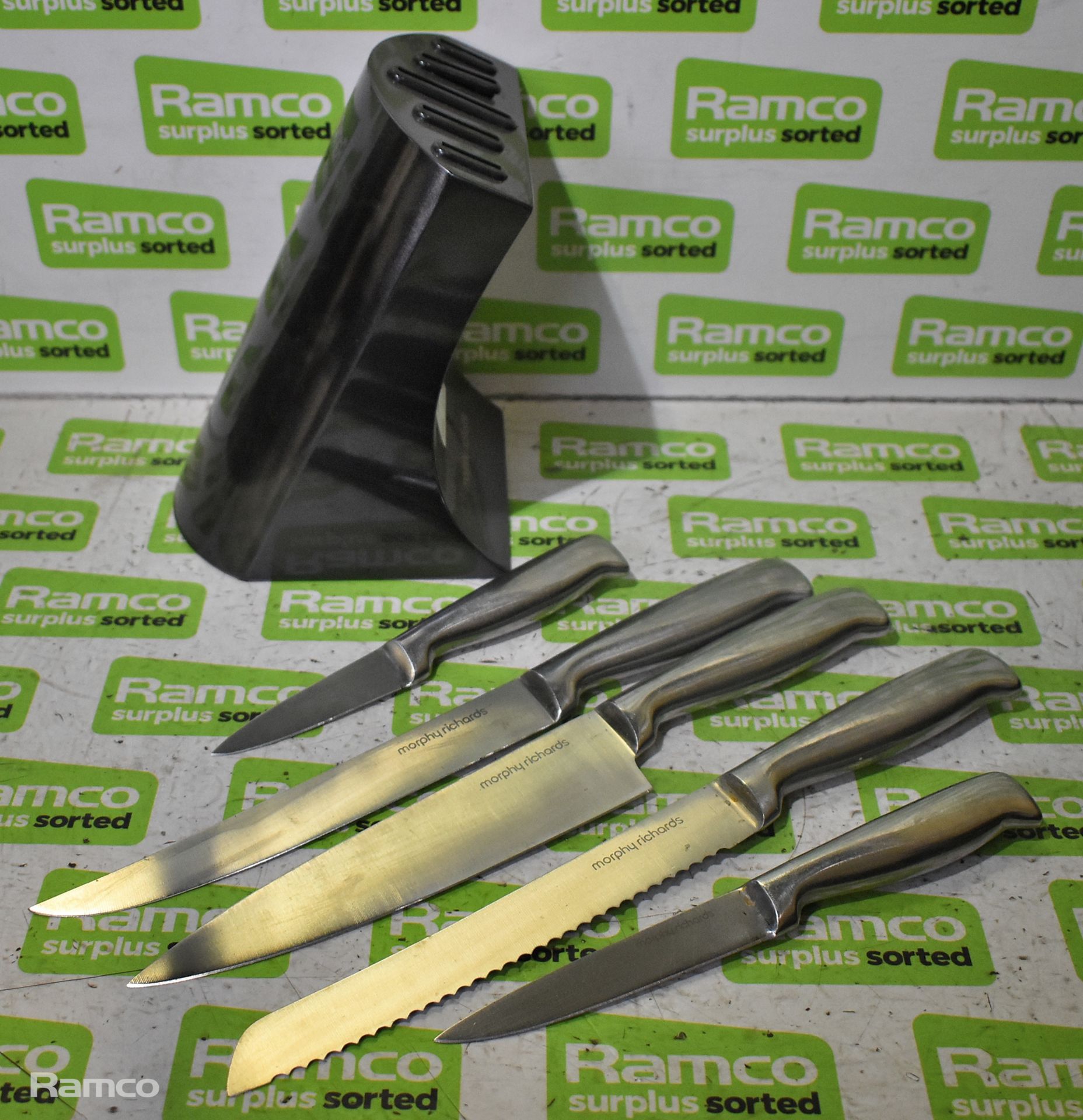 Morphy Richards Accents 5 piece knife block set - age 18+ bidders only - Image 3 of 6