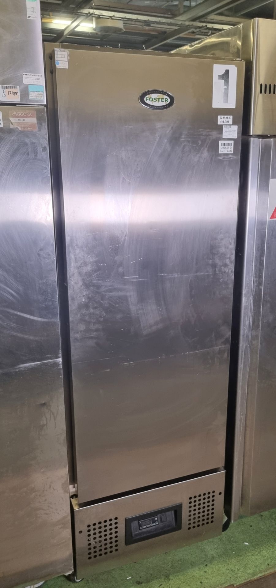 Foster FSL400L stainless steel single door upright freezer - W 600 x D 700 x H 1900mm - Image 2 of 5