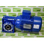 Motovario TH80A4 3 phase electric motor with Motovario NMRV 050 worm gearbox