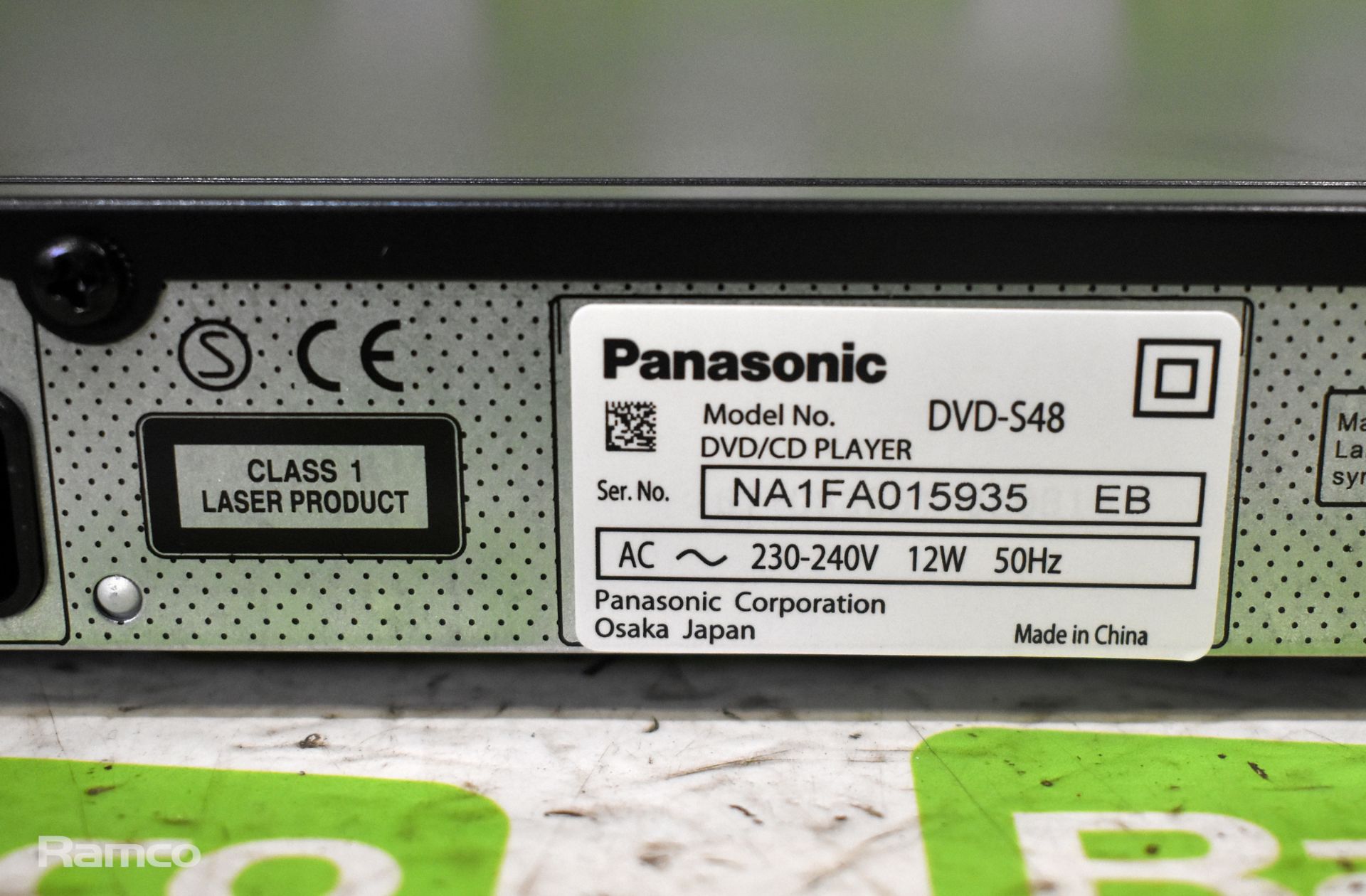 Panasonic DVD-S38EB-K DVD/CD player - Black, 3x Panasonic DVD-S48EB-K DVD/CD players - Black - Image 4 of 6