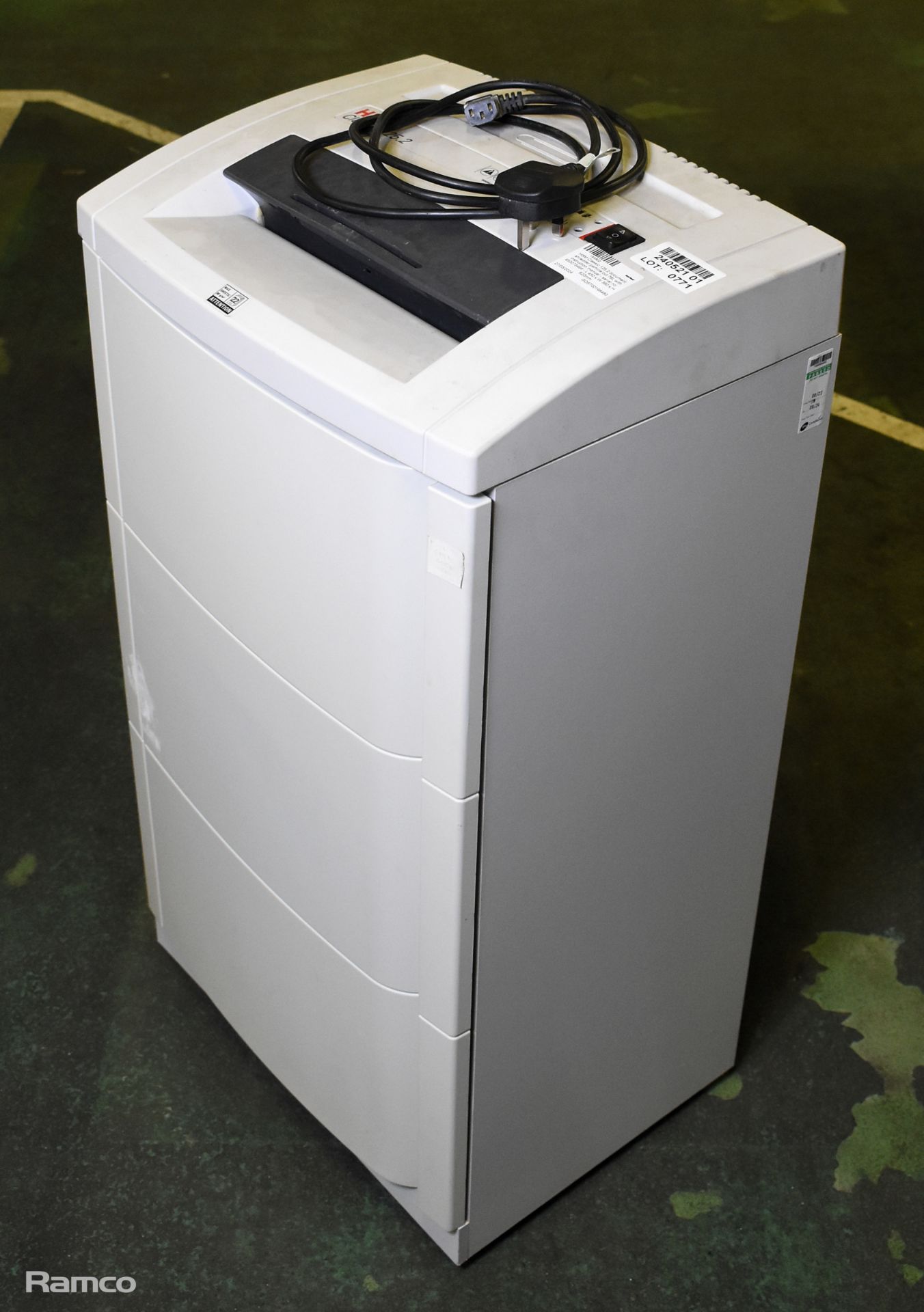 HSM Classic 125.2 document shredder - particle cut - 76L with instruction manual - serial no: 450073 - Image 2 of 8