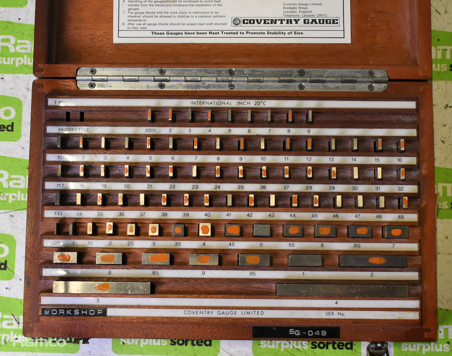 Coventry Gauge Limited imperial gauge block set - Image 2 of 6