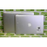 Apple Macbook Pro - 15 inch - A1398 - 2014, Apple Macbook Air - 13 inch - A1466 - 2013 - no Mac OS
