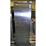 Foster HR410 stainless steel single door upright fridge - W 600 x D 660 x H 1860mm