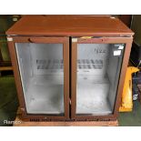 Husky HUS-C2-BRN-HY double door bottle cooler - missing handles, cord plug cut