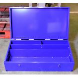 Blue metal chest - W 650 x D 460 x H 220mm